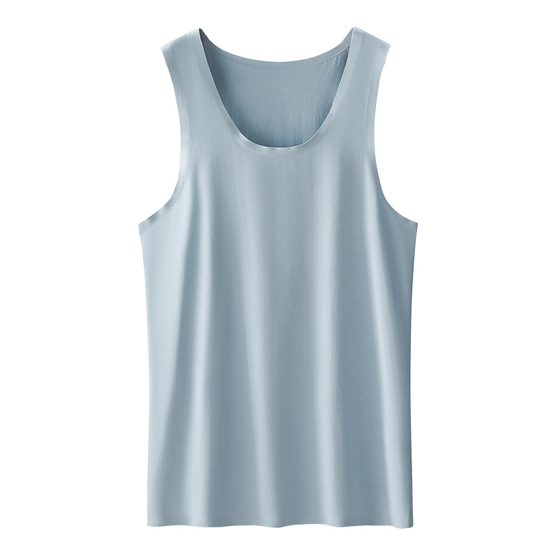 Nuevo chaleco de hombre modal de algodón transfronterizo sin mangas camiseta de chaleco deportivo fitness sin costuras chaleco de fondo en stock