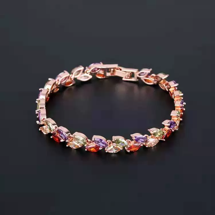 Fashionable bracelet, zirconium, universal jewelry, European style, wholesale