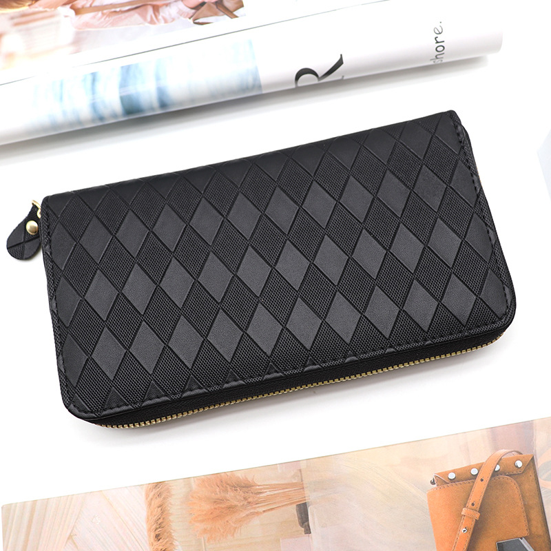 2024 nuevo bolso de mano cartera larga bolso de teléfono móvil bolso de tarjeta de gran capacidad de mujer tarjeta de crédito tarjeta de imitación magnética masculina funda de tarjeta