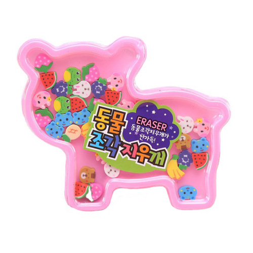 Cartoon Tray Eraser Cute Creative Children's Small Eraser Student Reward Gift Christmas Tree Eraser Wholesale