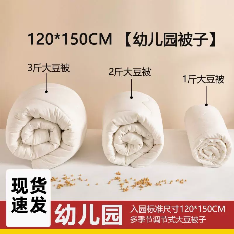 2025新款儿童幼儿园大豆被子被芯内胆三件套垫子枕芯四季款纯色被