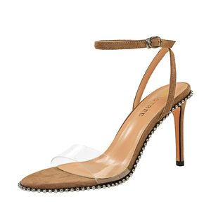 398-1 in Europe and the wind restoring ancient ways is high with fine words with suede transparent hollow out peep-toe w