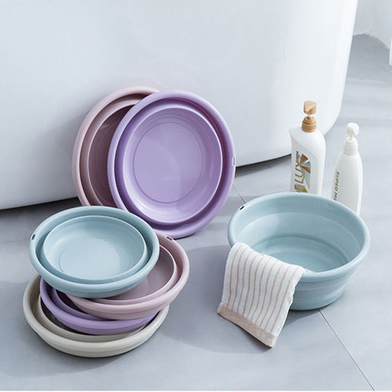 Creative Plastic Foldableing Basin Travel Portable Washbasin Student Footbath Baby Laundry Basin Kitchen Sink