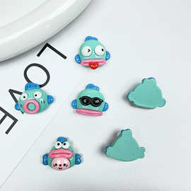 立体卡通网红丑鱼树脂配件 diy奶油胶手机壳洞洞鞋发绳发夹小贴片