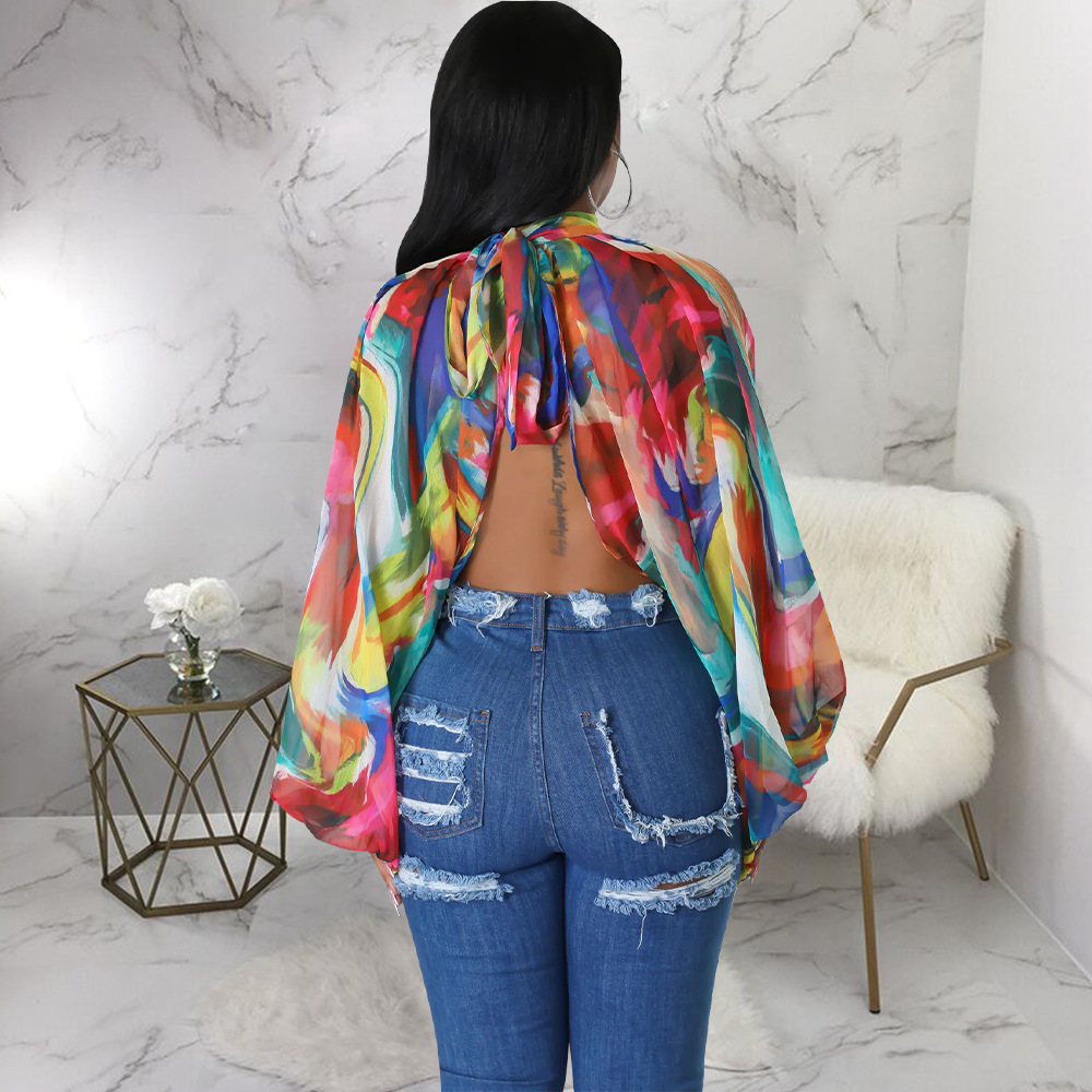 Women's Cardigan Long Sleeve Blouses Vintage Style Streetwear Geometric display picture 165