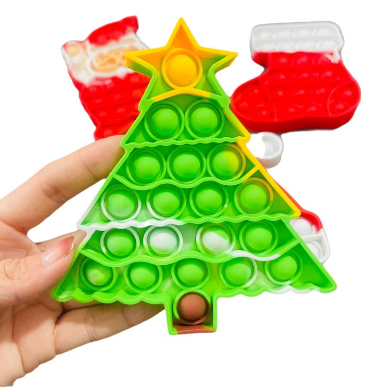 Рождественская дератизация пионер декомпрессионная игрушка Санта-Клаус шляпа перчатки Рождественская елка трансграничная оптовая продажа пресс для кончиков пальцев