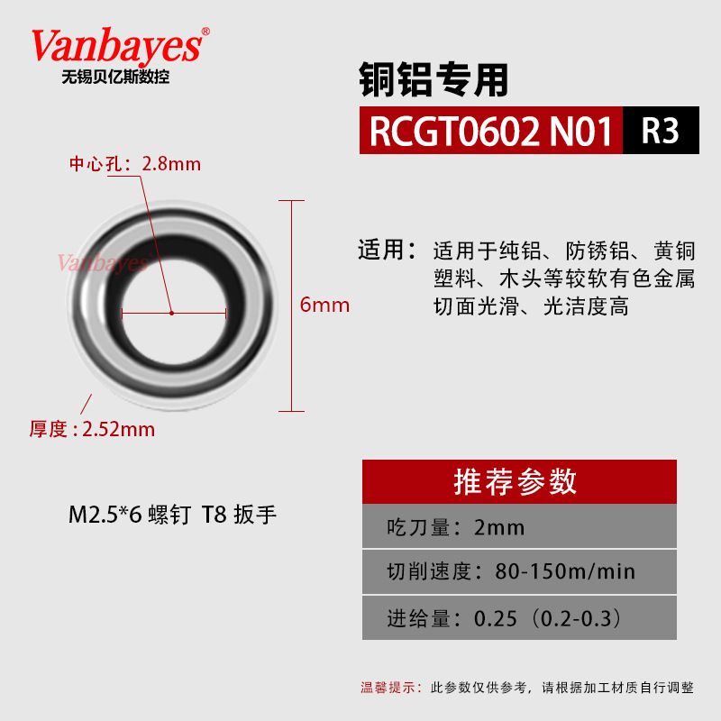 R3)RCGT0602 N01 [알루미늄 및 구리 전용]