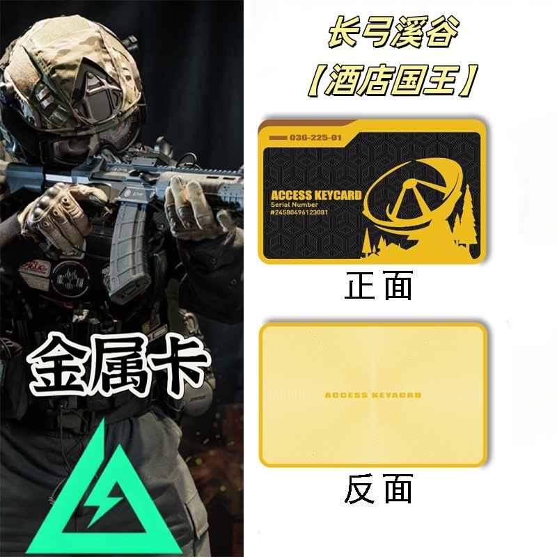 三角洲周边雷斯赛伊德收藏室房卡金属卡片模型游戏道具玩具弹卡|undefined