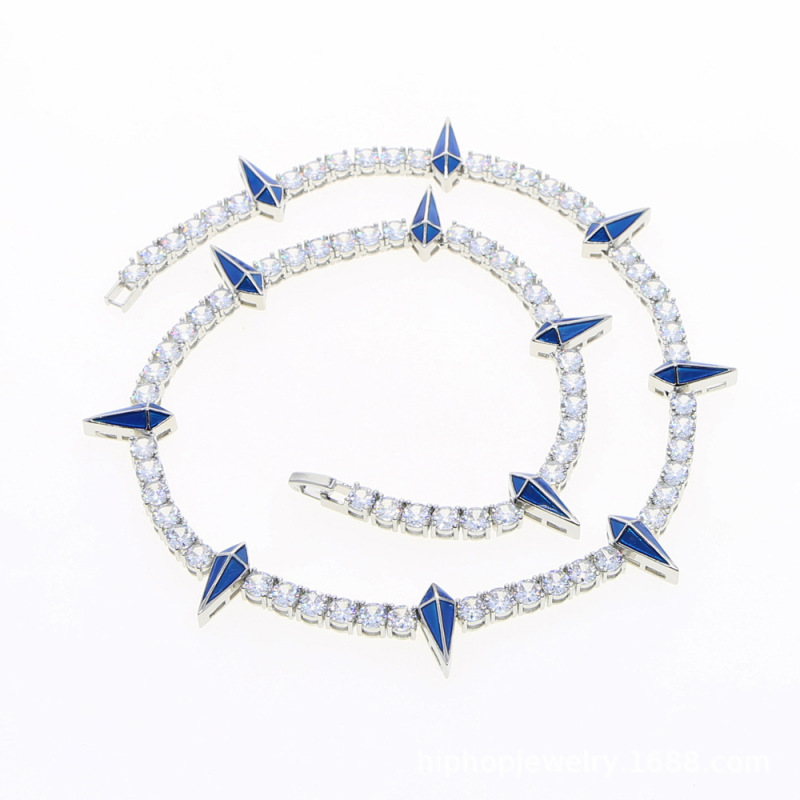 欧米の黒豹の5mmテニスチェーンの先のspikeペンダントヒップホップネックレスアクセサリー男性tennis chain|undefined