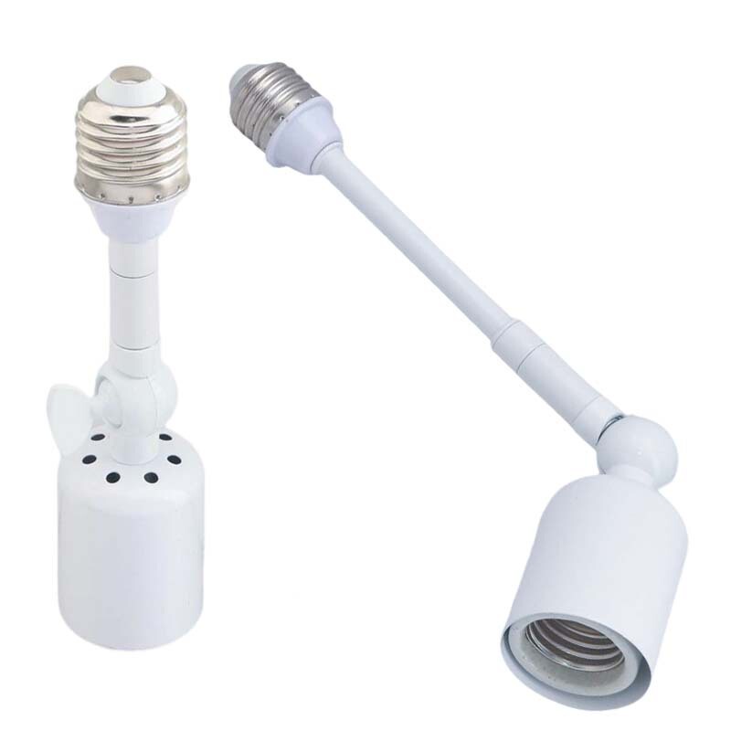 Bathroom Heater Fan Lamp with Extended Lamp Holder, Ceramic High-Temperature Resistant E27 White Lighting Lamp Holder Lighting Accessories