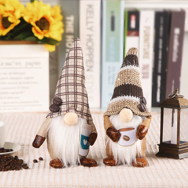 Новый стиль кофе Рудольф безликий кукла Гномов Кукла Гоблин