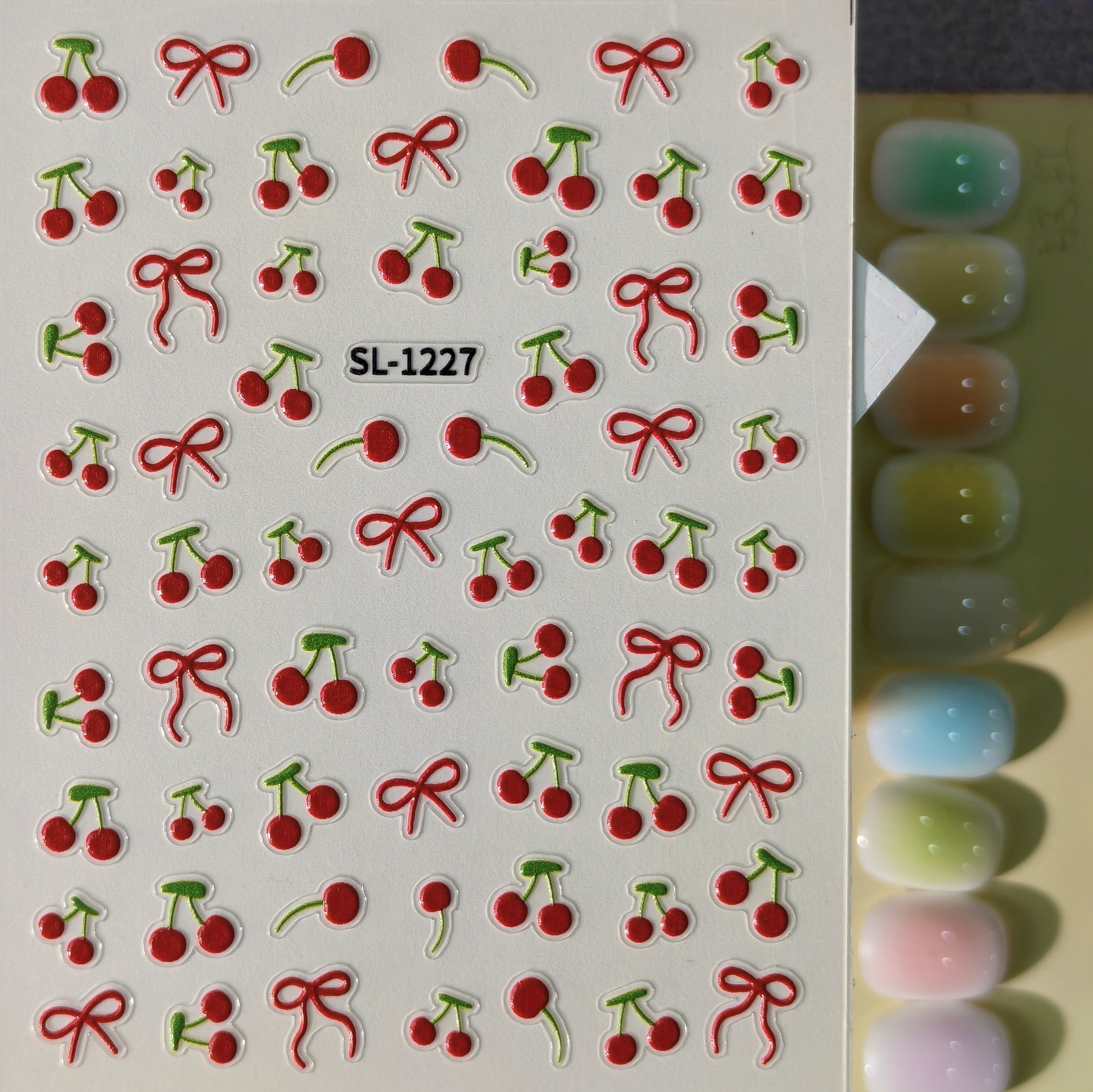 nail stickers with bow
