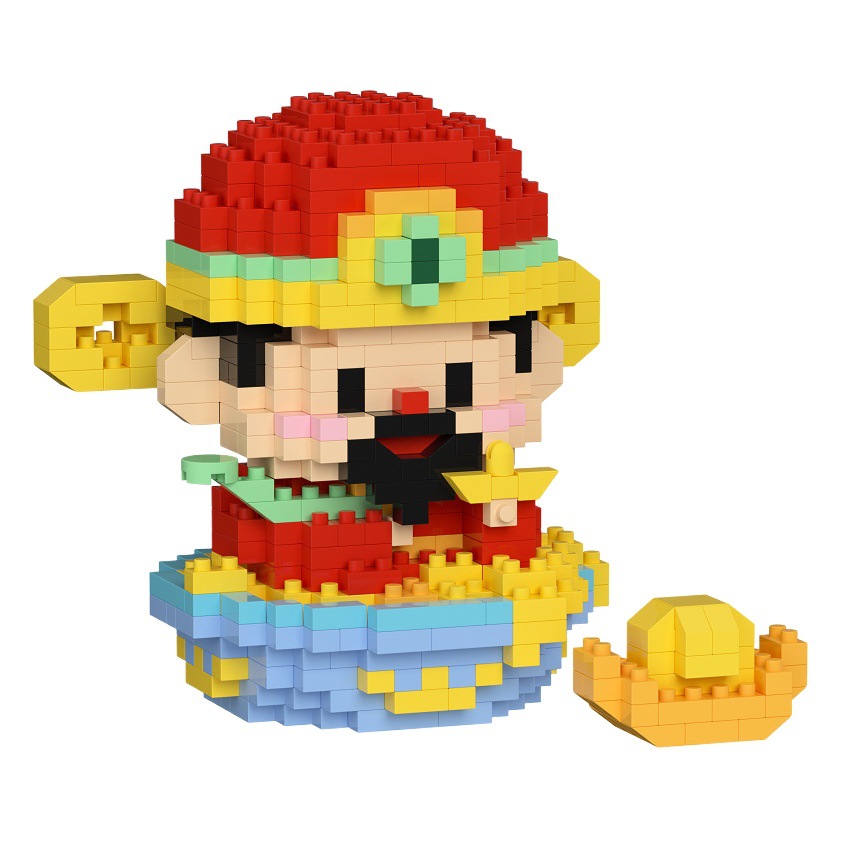 Compatible con Lego pequeña Hada de dibujos animados Dios La Riqueza Yue Lao bloques construcción muñeca creativa Año Nuevo mercancías Decoración Juguetes Para Niños al por mayor