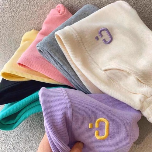 Long-term replenishment ~ One piece of spring and autumn styles for girls and children, versatile large C embroidered casual sports trousers for dropshipping