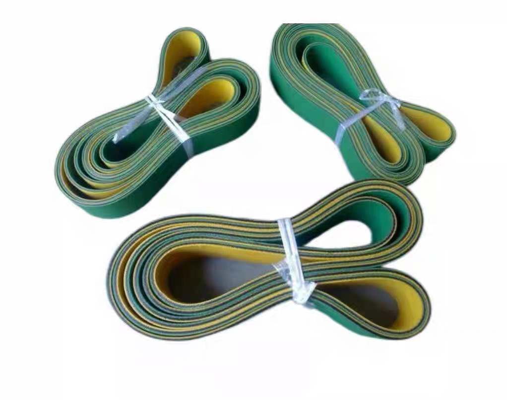 Double-sided blue paste box machine with high-speed flat belt conveyor, perforated and taped nylon yellow-green film base belt