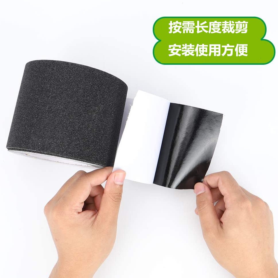 Cinta antideslizante negra antideslizante resistente al desgaste de la escalera pegatinas antideslizantes Cinta de advertencia de seguridad de cinta esmerilada de PVC