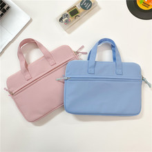 韩版简约纯色手提斜挎笔记本电脑包防震防滑大容量单肩斜挎包
