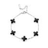 Fashionable advanced bracelet stainless steel, brand lightening hair dye, jewelry, high-quality style, four-leaf clover