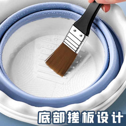 Brush rinsing holder, pen washer holder, special gouache bucket for art students, silicone bucket, Chinese painting bucket, foldable brush bucket