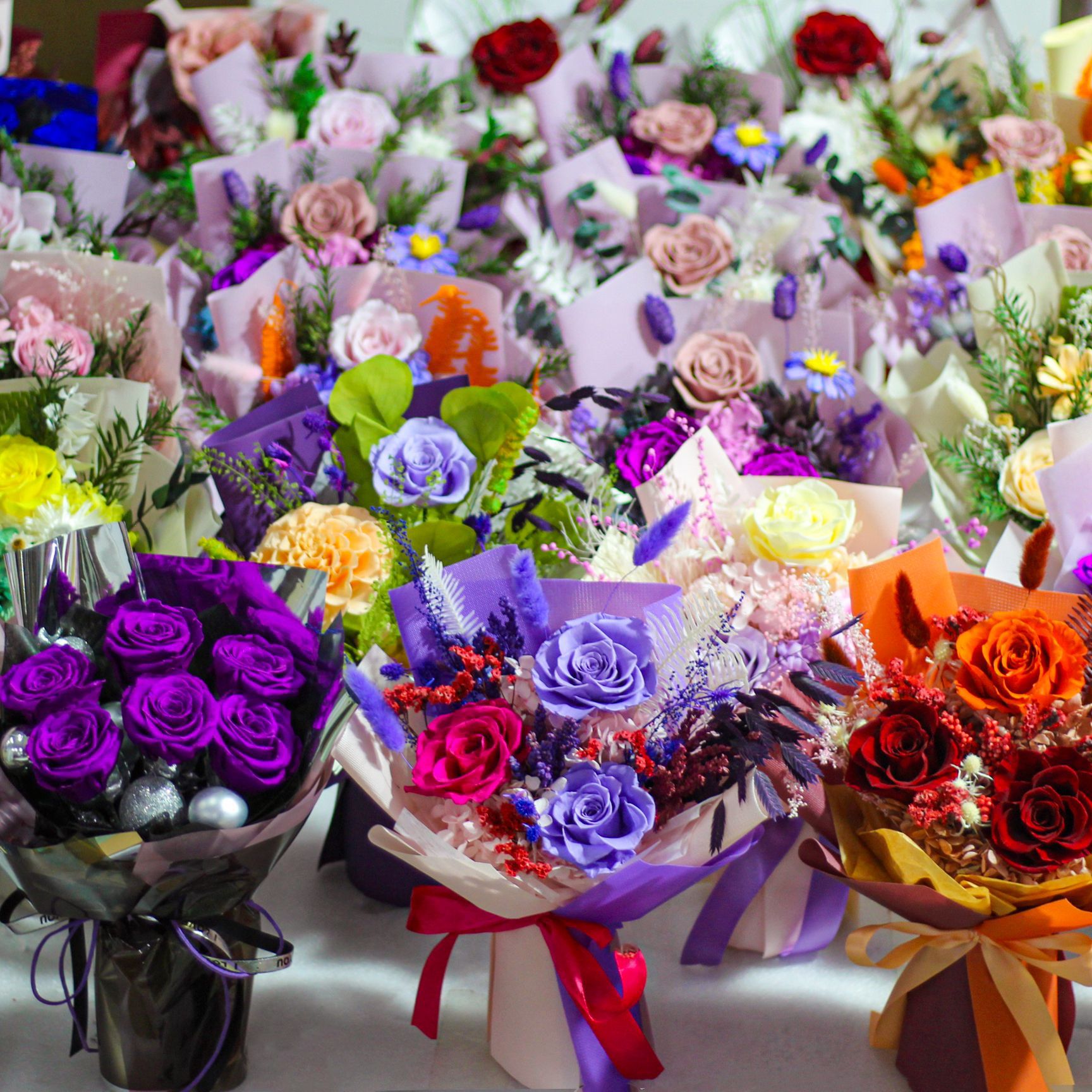 Regalos de Navidad de Amazon Rosas Regalos de San Valentín Flores secas transfronterizas flores inmortales ramo de flores Premium