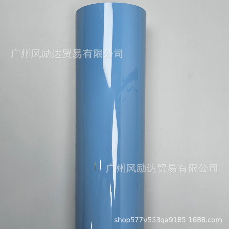 Car full vehicle color change film self-adhesive PET ultra-bright crystal porcelain blue motorcycle modification full body film
