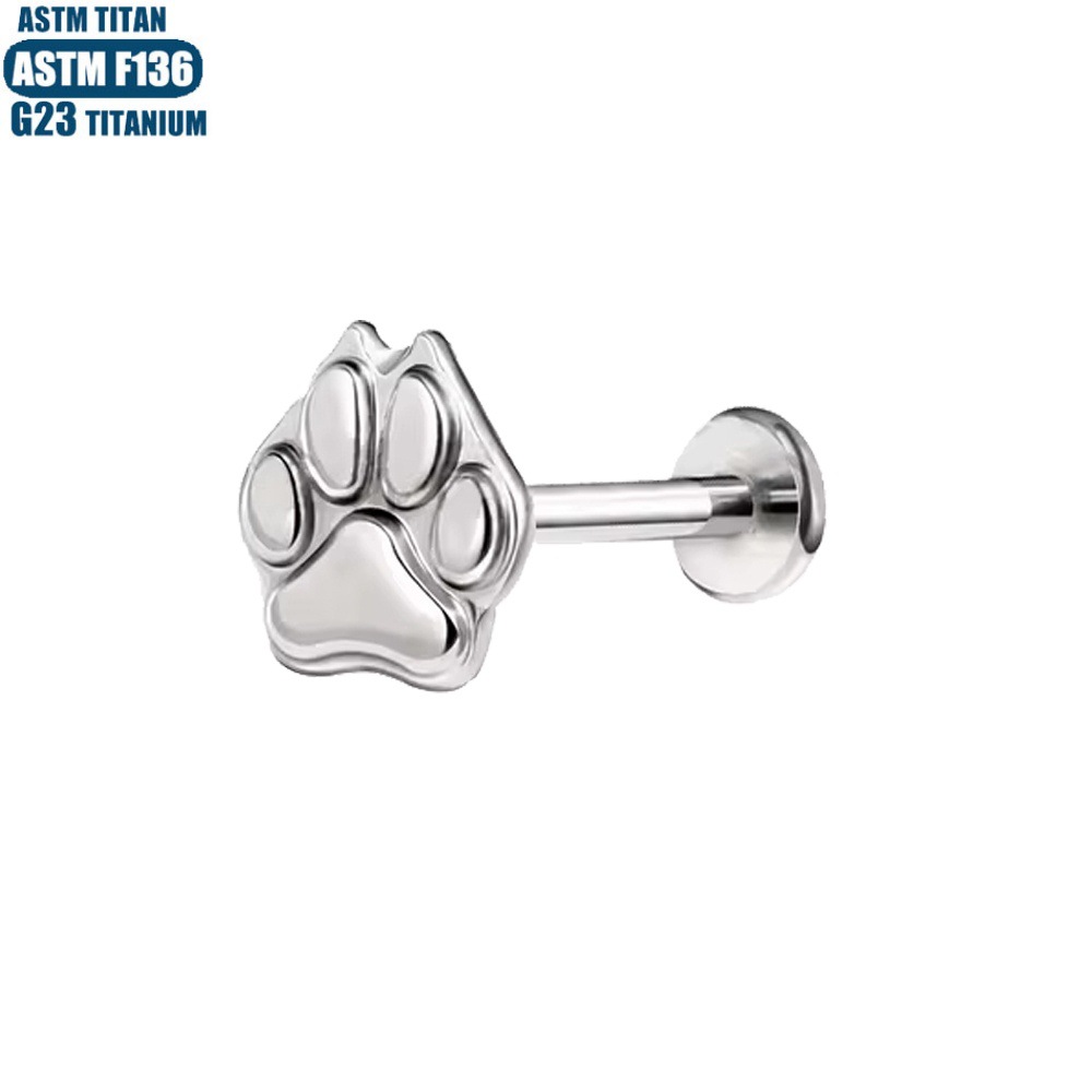 F136 Titanium Alloy Lip Ring Small Ear Nail Thread Inner Tooth Ear Bone Nail Tragus Piercing Earring Cartilage Ring Snake Lip Nail detail image 20