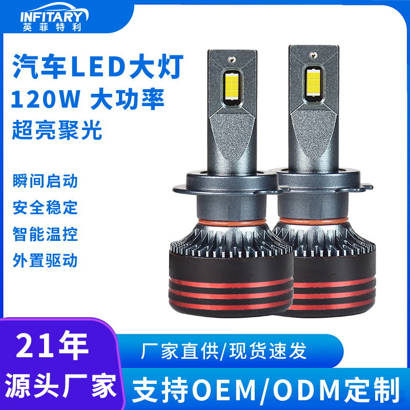 M8PRO升级款汽车led大灯h7车灯超亮h4灯泡远近一体汽车大灯前照灯