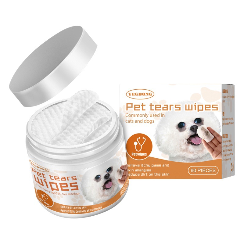 Yegbong pet wipes cleaning dog cat tear removal eye cleaning wipe eye droppings remove eye dirt cotton pad