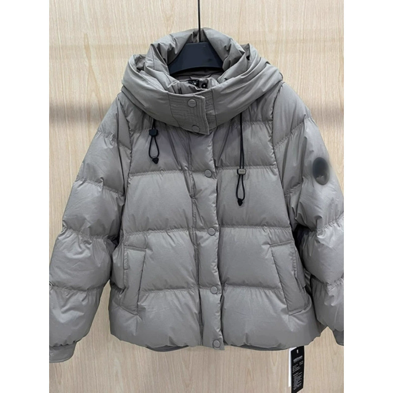 Холодостойкие утолщенные пуховые хлопчатобумажные женские куртки 24 зимние новые свободные с капюшоном хлопчатобумажные хлебные костюмы больших размеров женская волна