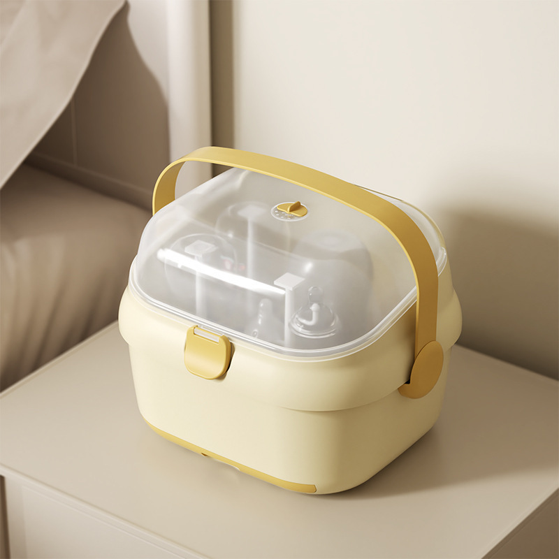 ホームリビングルームカップ排水収納ラック多機能ポータブル哺乳瓶ベビー食器防塵収納ボックス|undefined