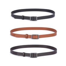 现货小众皮带男高级感无孔黑色扣腰带潮ins港风装饰牛仔裤裤带女