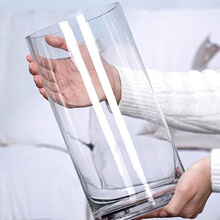 亚克力防摔花瓶摆件客厅插花家用透明水养百合富贵竹感醒花桶