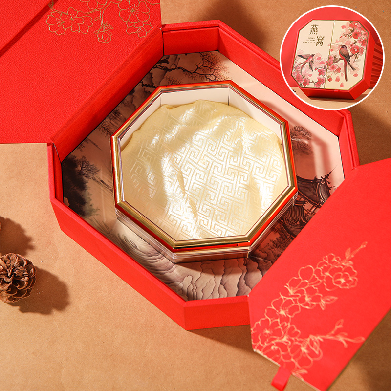 Caja de nido de pájaro, caja de regalo, caja de cartón, caja de regalo de doble puerta abierta, caja redonda, caja octogonal, bolsa de papel de 100 gramos