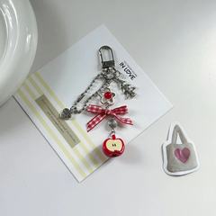 オリジナルの平果クリスマスツリーの愛の蝶結びの数珠のキーホルダーのペンダントの小衆のかわいい学生のペンダント