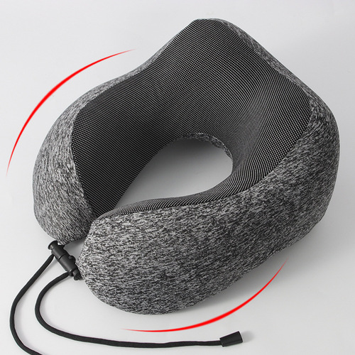 Cationic U-shaped pillow memory foam pillow core magnet cloth neck pillow travel neck airplane pillow U-shaped pillow