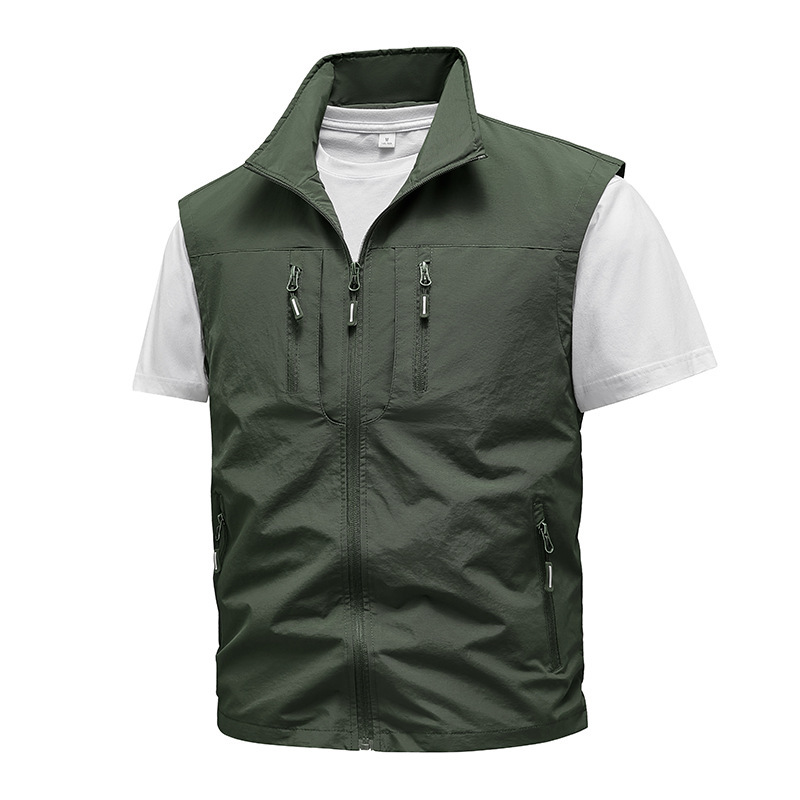 Multi-Flap Pocket Pants Vest Embroidered Vest Group Purchase Outdoor Casual Workwear Vest Multi-Flap Pocket Pants Large Size 19699