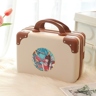 Cosmetic Bag large capacity Women's portable fashion cute mini travel 14-inch portable luggage cosmetic storage box