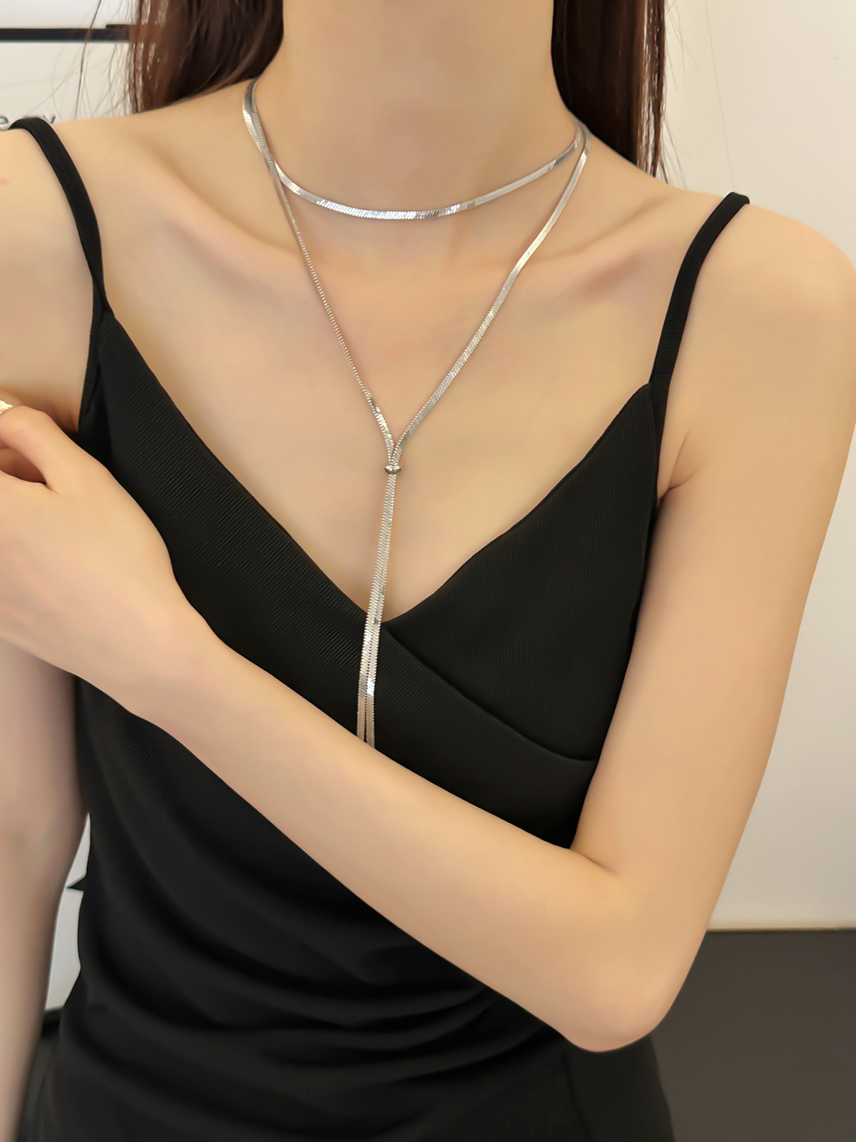 20g Weight 304 Stainless Steel Pendant Material Necklace Classification 304 Stainless Steel Chain Material snake chain Chain Type 1 Piece Quantity Banquet, Date Occasion 304 Stainless Steel Material Geometric Pattern Women's Gender Elegant, Simple Style Style Plating Craft Geometric 304 Stainless Steel Elegant Simple Style Plating 304 Stainless Steel Necklace 6