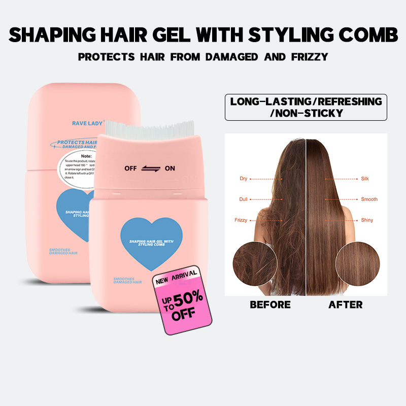 All-English Cross-Border Foreign Trade Hair Styling Comb for Tidying up Stray Hair and Bangs, Nourishing and Adding Shine to Hair Styling