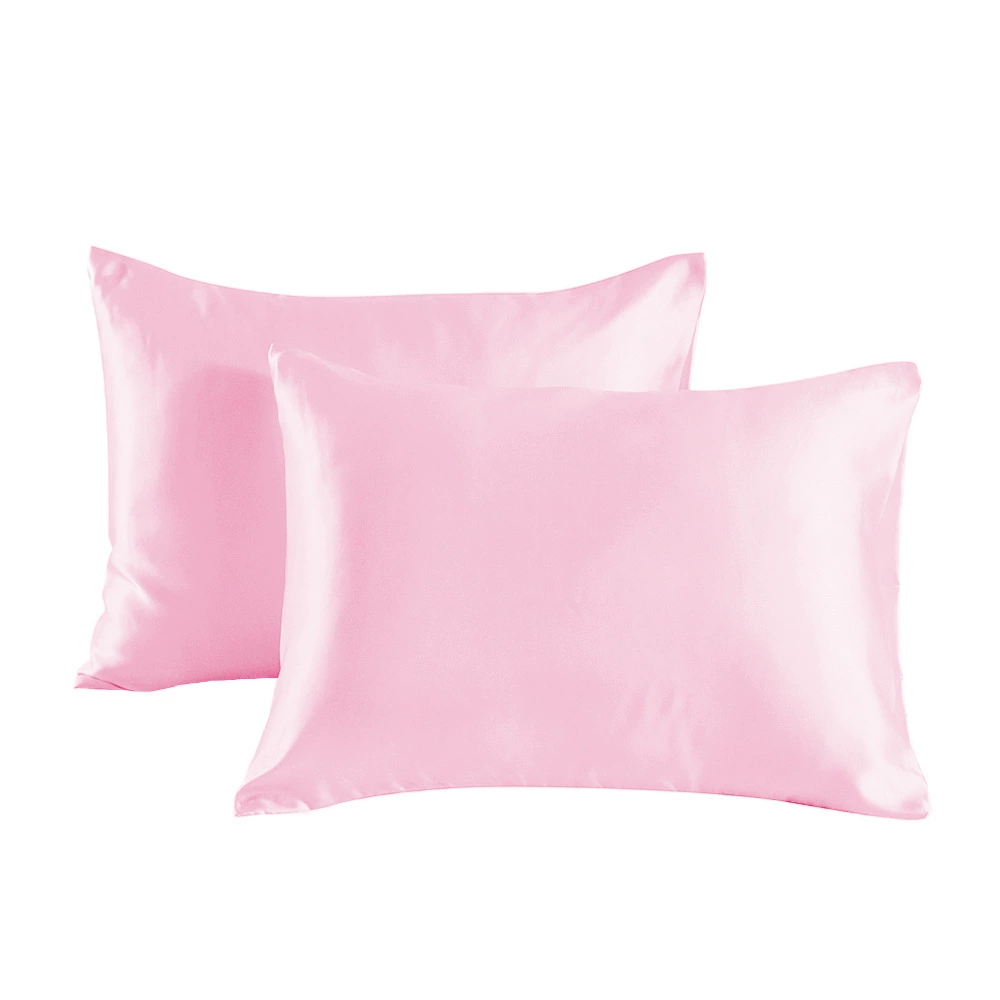 Silk-Feel Double-Sided Pillowcase, Simulated Satin, Multiple Sizes (43×63–51×137 cm), Customizable