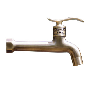Oq5M Courtyard Garden Watering Flower Pressurized Waterscape Spot Antique Hand Washing Faucet Outdoor All-Copper Antifreeze Washing Machine Faucet
