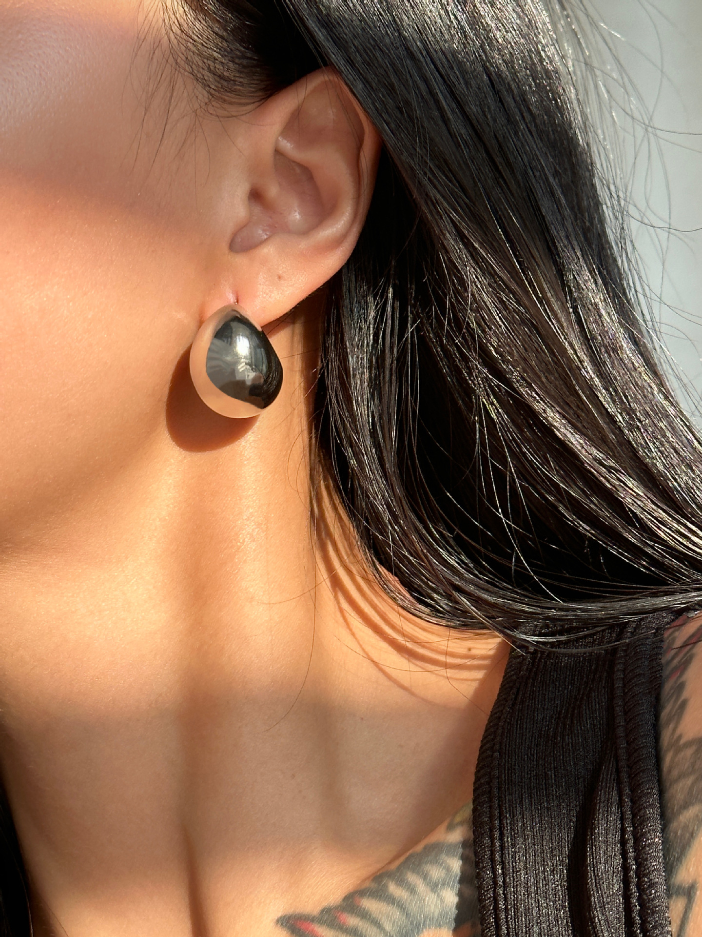 Solid Color Pattern 1 Pair Retro Solid Color Plating Titanium Steel Ear Studs