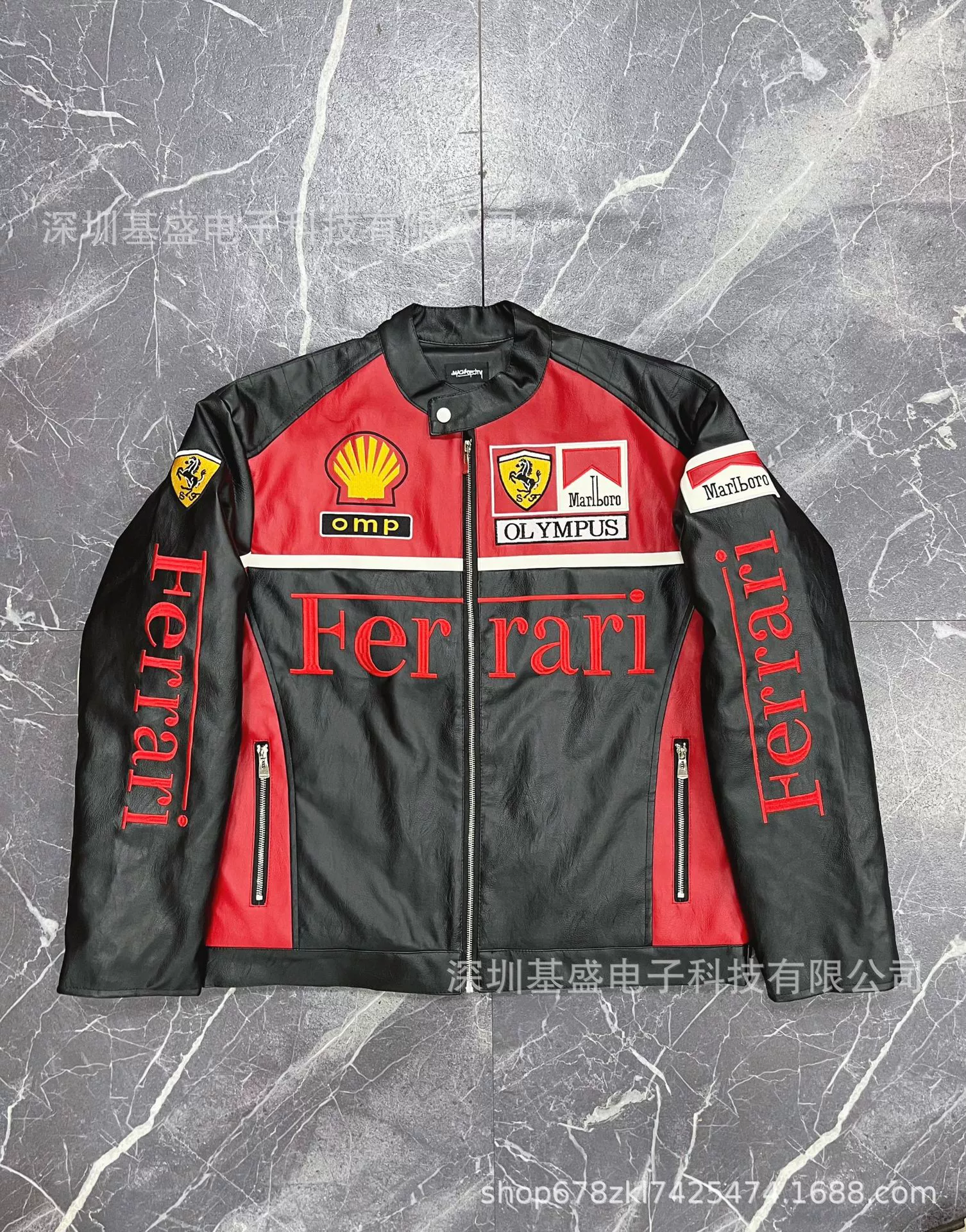 Демисезонная куртка (Ferrari), с вышивкой, унисекс, размеры S–XL, несколько цветов