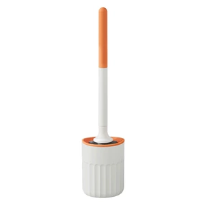 New Silicone Soft Bristle Toilet Brush Set with Wall Mounted Holder for Bathroom Cleaning