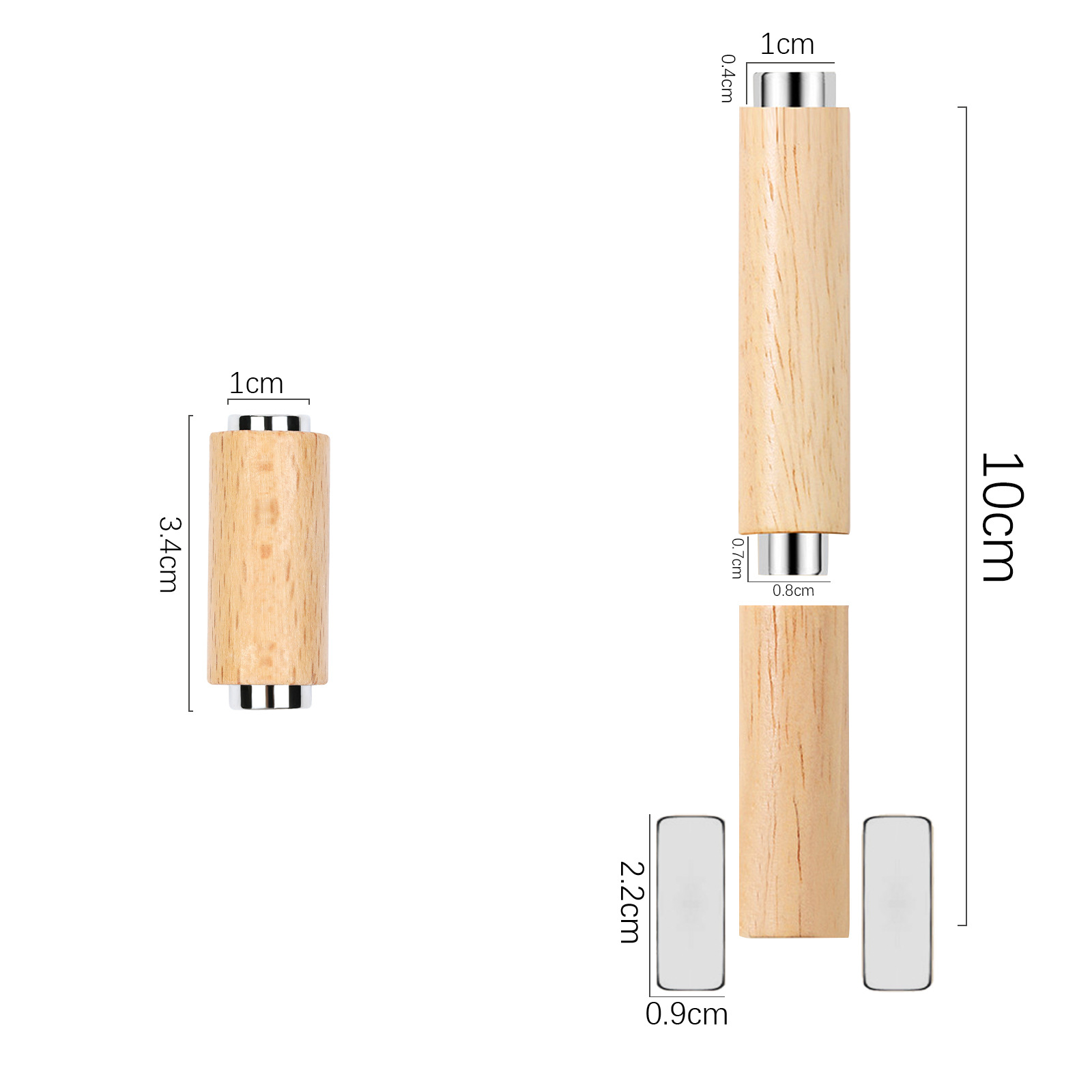 Imanes de uñas transfronterizas varillas magnéticas de varilla de madera desmontables ojo de gato rodillo de luz ancha imán imán anticaída al por mayor