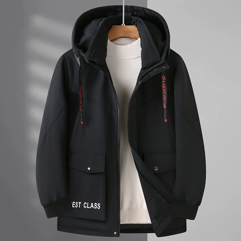 21 Новая теплая Модная модная Толстая куртка с хлопковой подкладкой больших размеров с капюшоном и очень большой подкладкой больших размеров