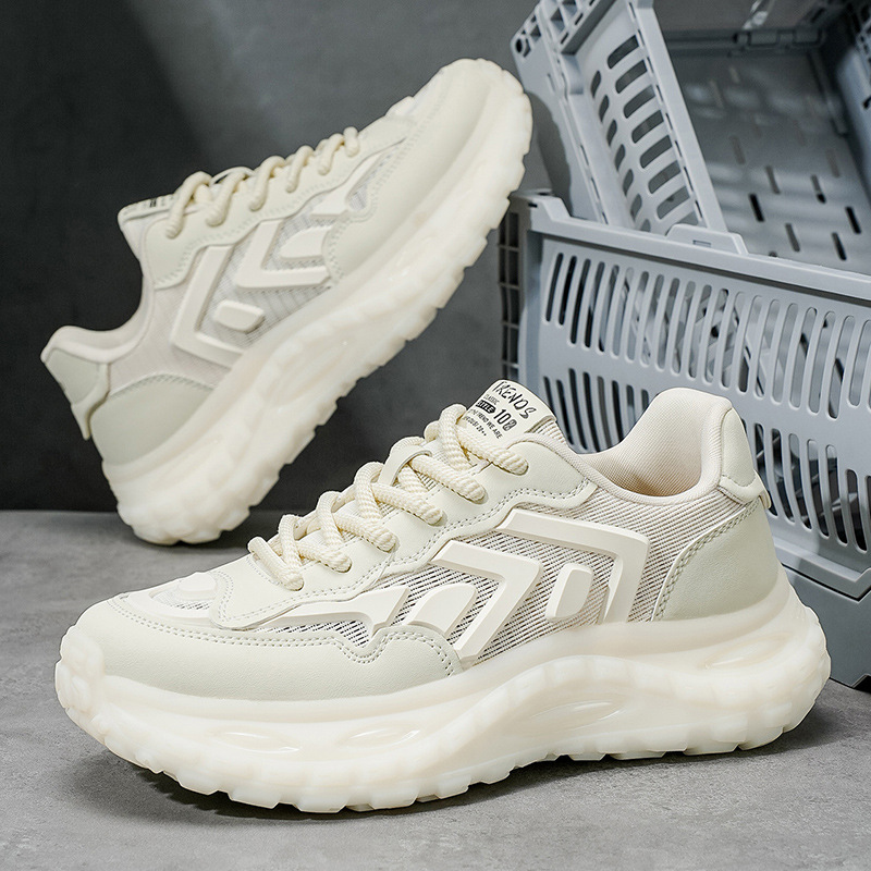 Samurai negro tela de malla de suela gruesa zapatos de moda retro tendencia hombre fuera de los zapatos casuales de hombre