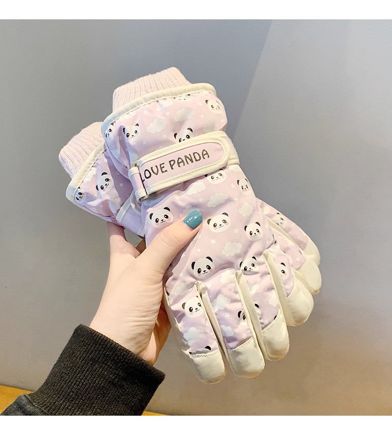 Guanti da sci invernali per bambini, caldi, per ragazzi e ragazze, per giocare sulla neve, anti-schizzi, in velluto, per ragazze, con dita fredde, transfrontalieri_voghion.com