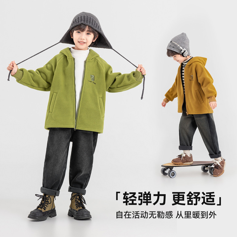 多多家男童摇粒绒外套冬装2025秋冬新款儿童刺绣保暖男孩洋气上衣|undefined