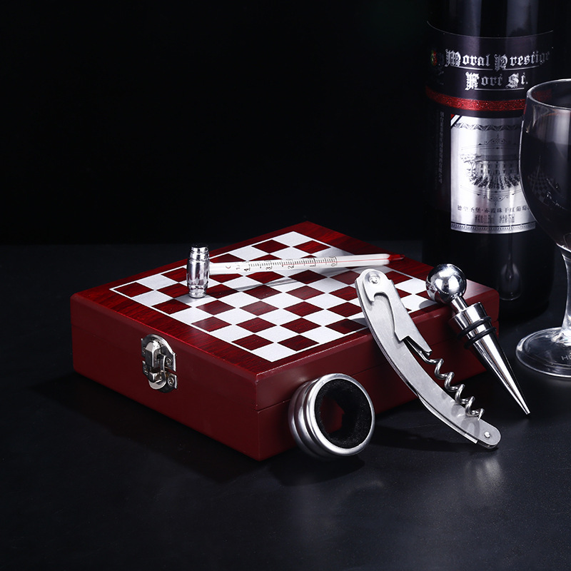 Juego de Sacacorchos para Vino de 4 Piezas de Aleación de Zinc para Uso Doméstico y Regalos